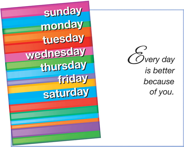 Days Of The Week Card