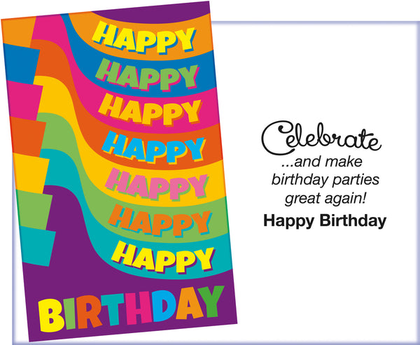 Colorful Happy Birthday Card