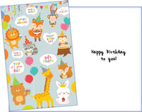 Happy Birthday Animals Card