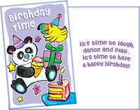 Panda Birthday Time Card