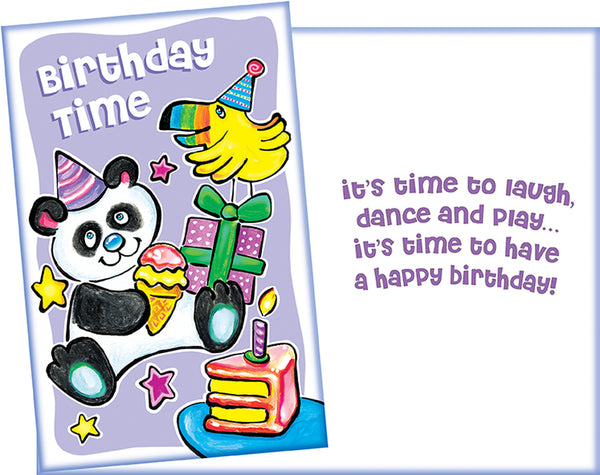 Panda Birthday Time Card