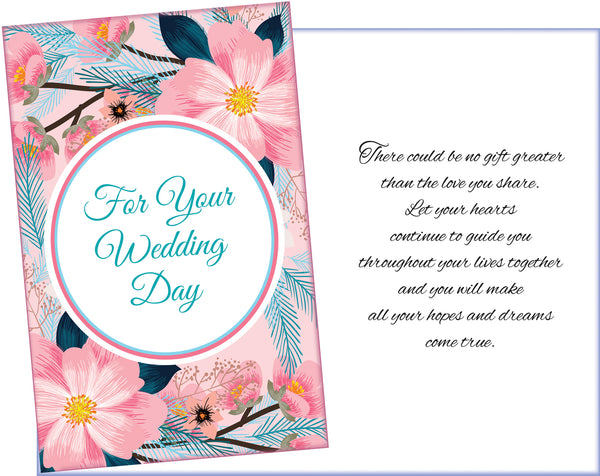 Flower Wedding Day Card